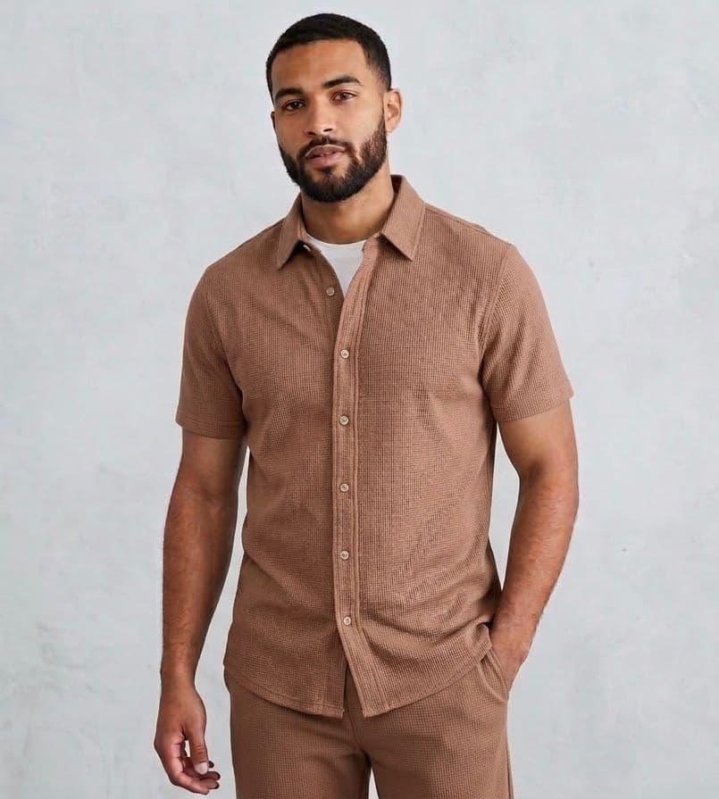 Camisa Wafle Chocolate