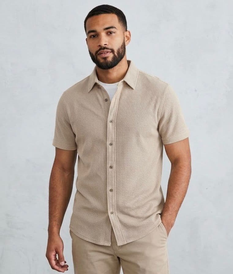 Camisa Wafle Beige